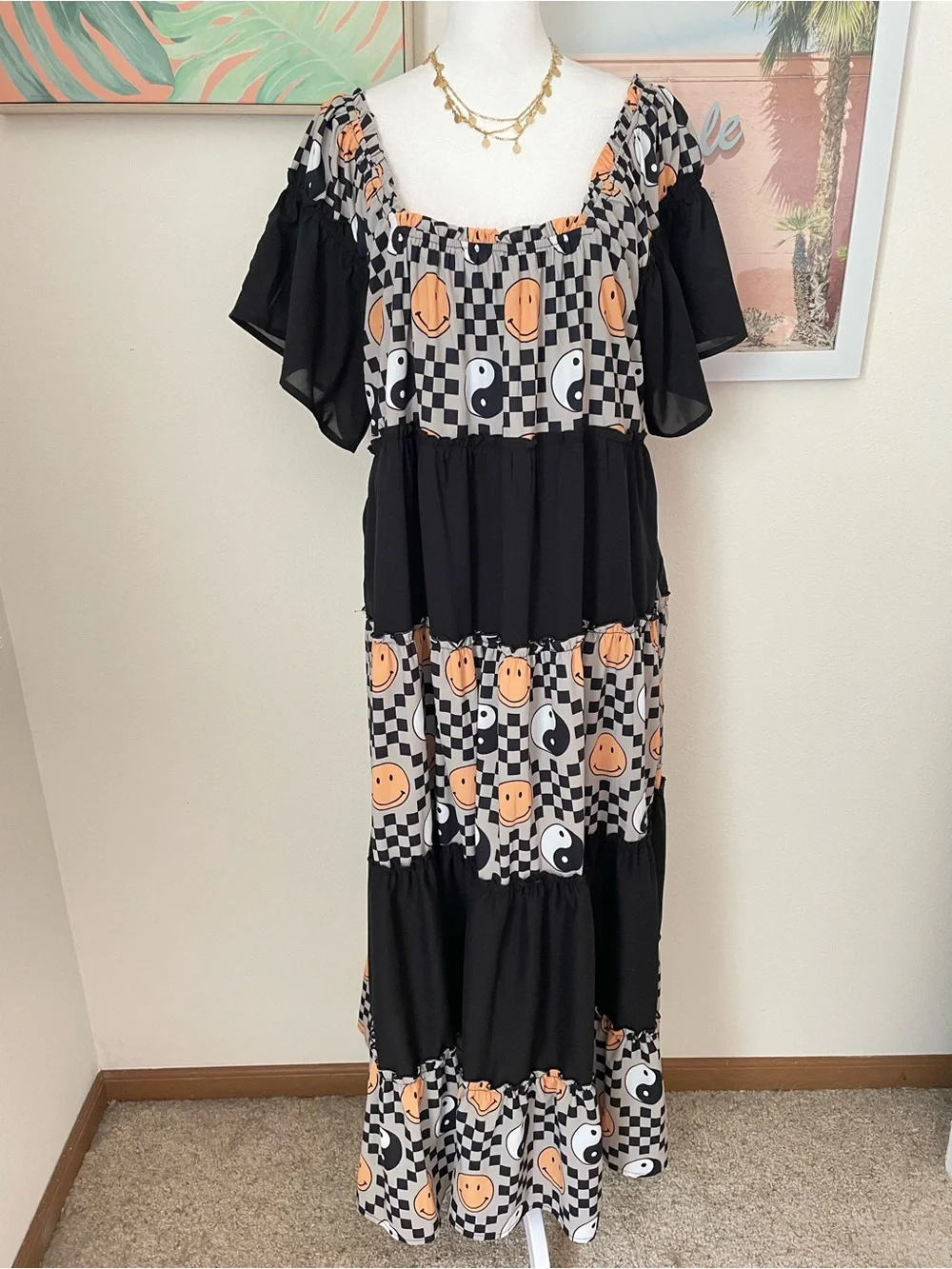 Dressed in Lala Sunshine Girl Midi Dress in Groovy Girl Size XL - Picture 7 of 9